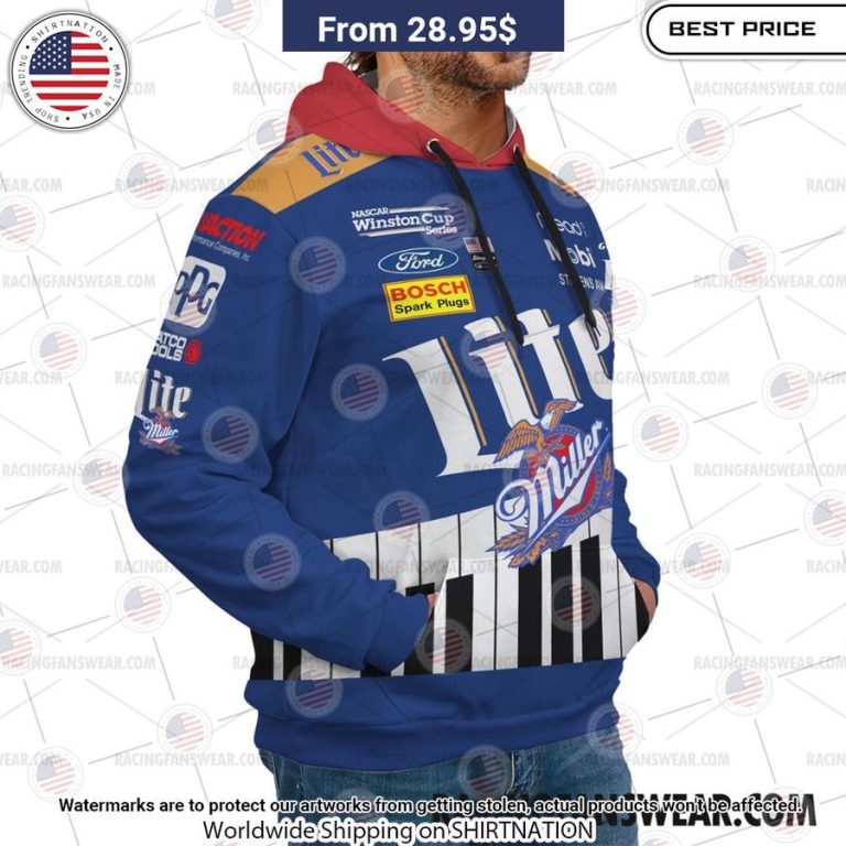 Rusty Wallace Nascar 1998 Racing Miller Lite Hoodie Amazing Pic