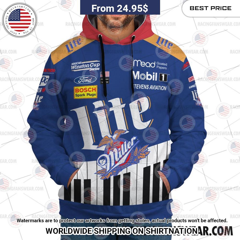 BEST Rusty Wallace Nascar 1998 Racing Miller Lite Hoodie Shirt