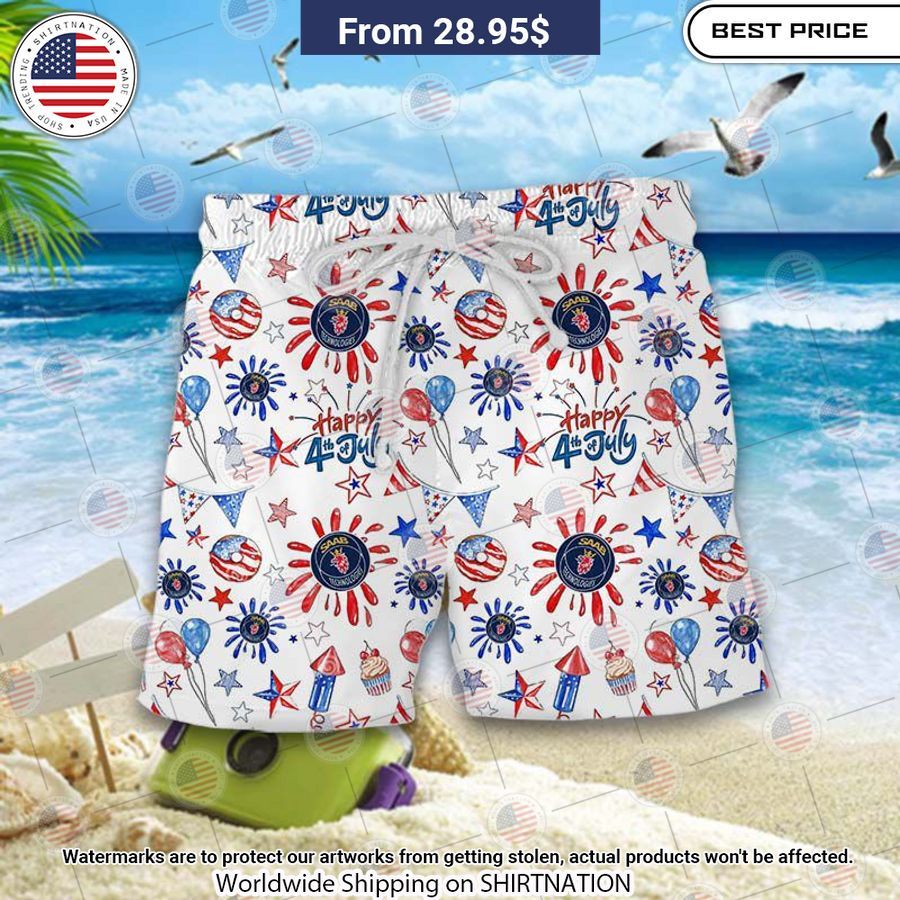 Saab Happy Independence Day 4th July Hawaiian Shirt It is more than cute
