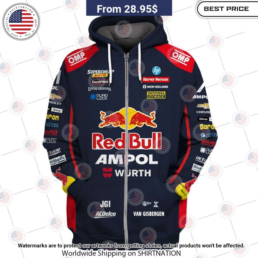 Shane Van Gisbergen Red Bull Ampol Racing CUSTOM Hoodie You look lazy