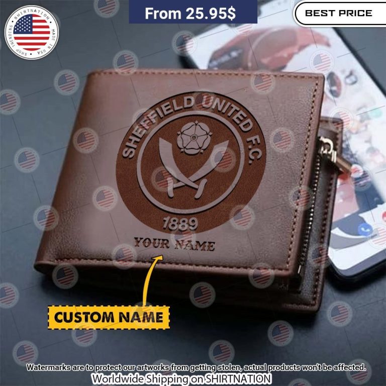 Sheffield United Personalized Leather Wallet My favourite picture of yours