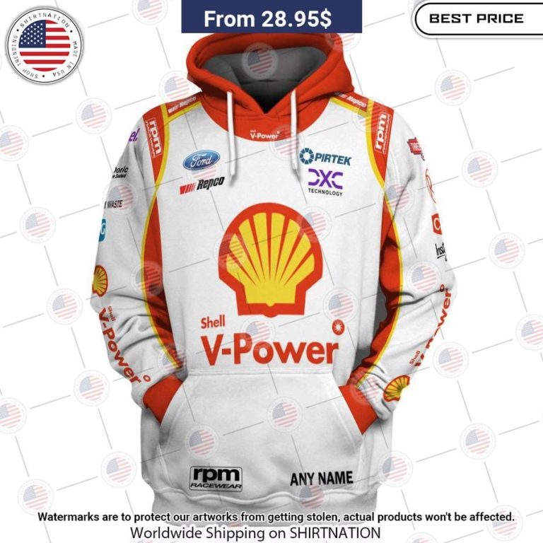 Shell V Power Racing Team CUSTOM Ford Pirtek Repco Hoodie Nice shot bro