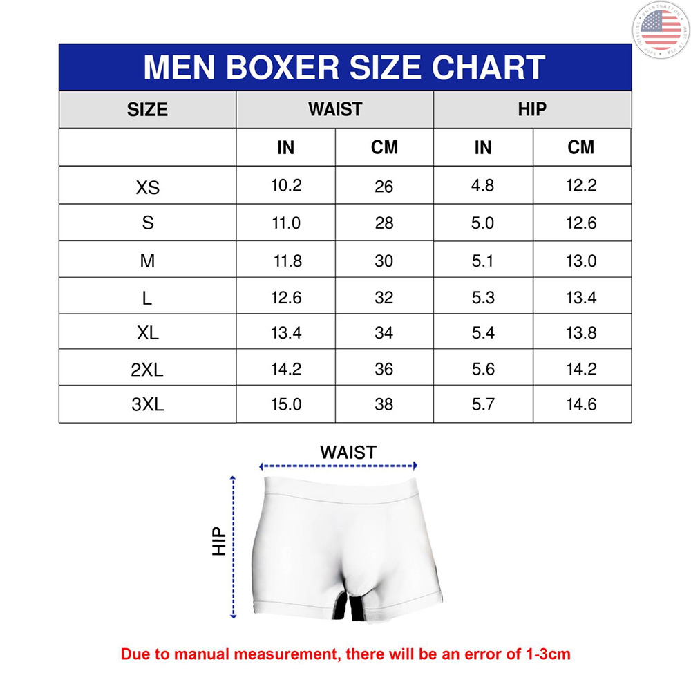 Men Boxer Size Chart