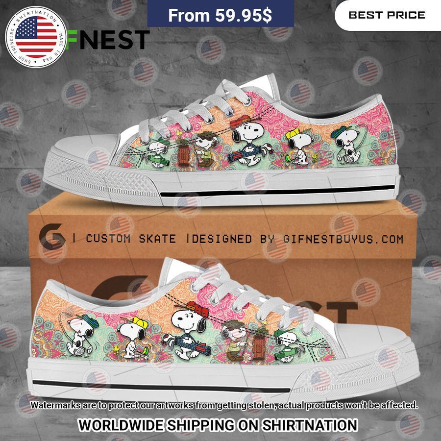 Snoopy Golf Mandala Canvas Low Top Shoes Loving, dare I say?