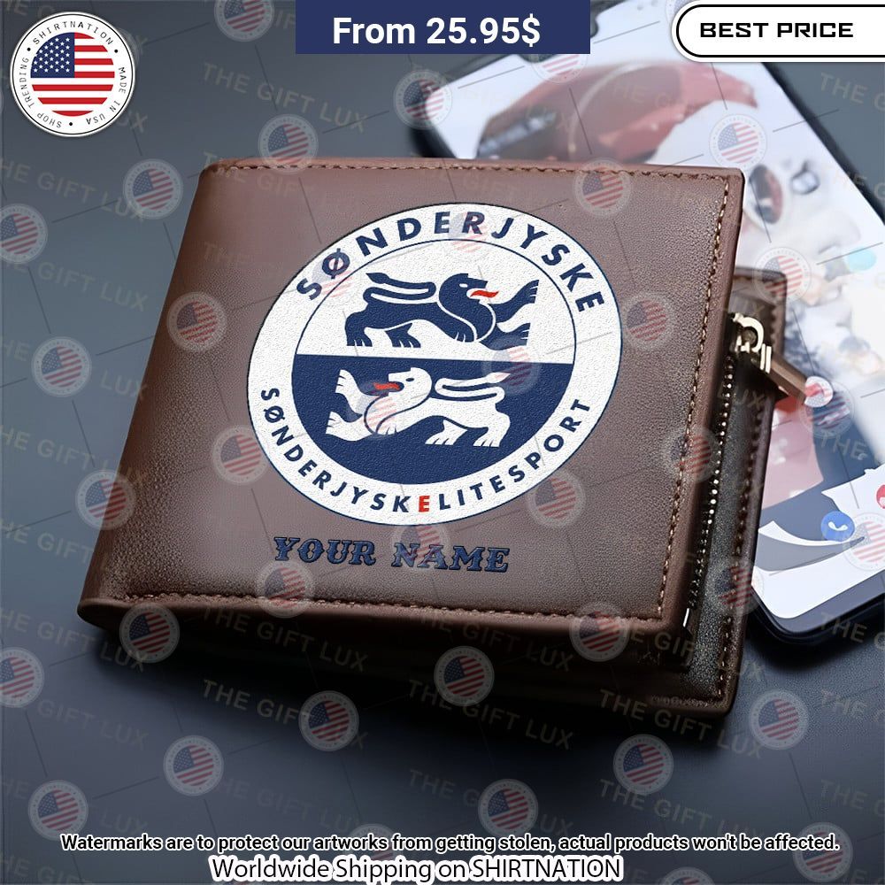 Sonderjyske Fodbold Personalized Leather Wallet Amazing Pic
