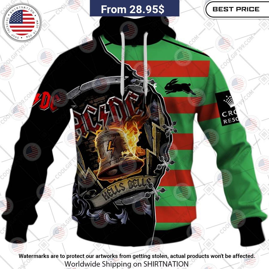 South Sydney Rabbitohs ACDC Hells Bells CUSTOM Hoodie It is too funny