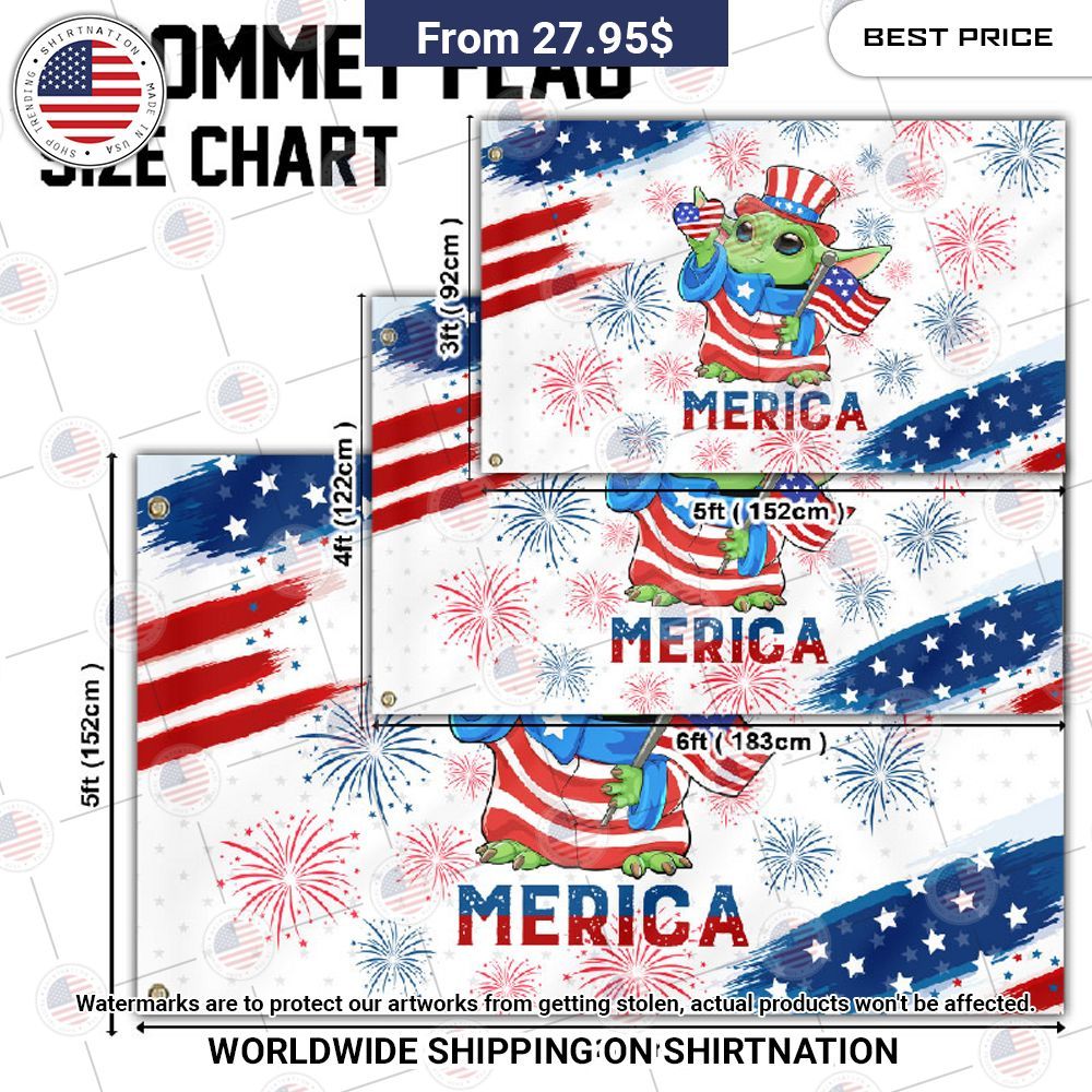 Star Wars Baby Yoda Merica Flag Two little brothers rocking together