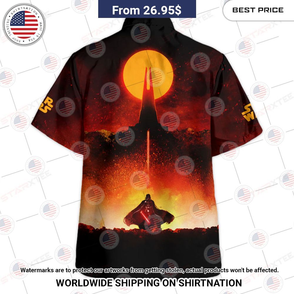 Star Wars Darth Vader Fire Hawaiian Shirt Radiant and glowing Pic dear