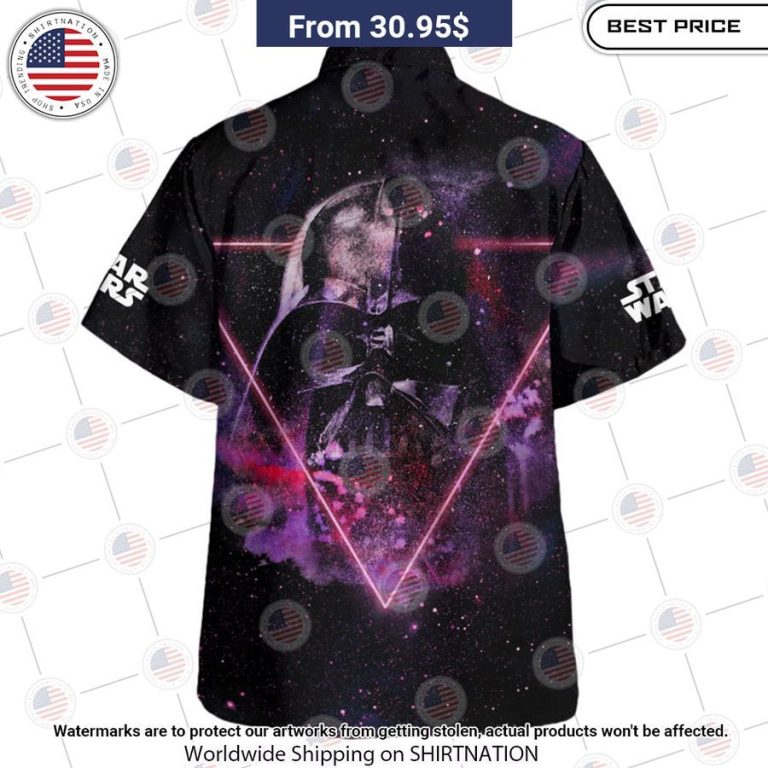 Star Wars Darth Vader Galaxy Purple Hawaiian Shirt Trending picture dear