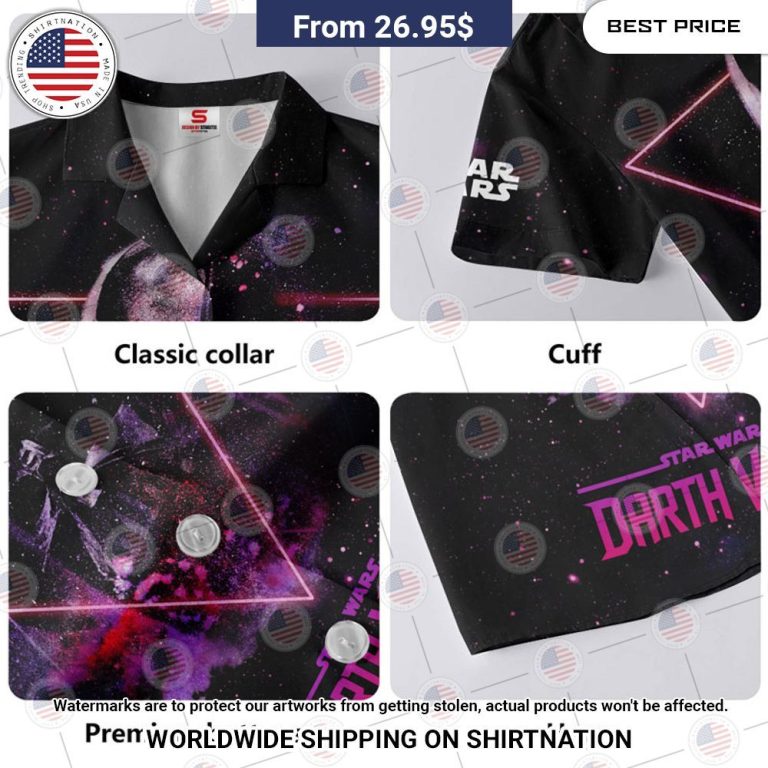 Star Wars Darth Vader Galaxy Purple Hawaiian Shirt Cuteness overloaded