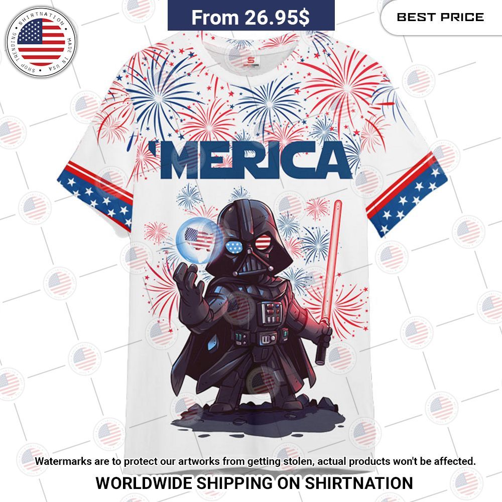 Star Wars Darth Vader Independence Day T Shirt Short Best click of yours