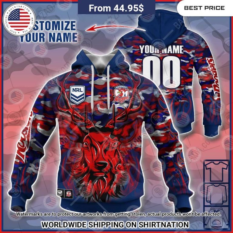 Sydney Roosters Deer Hunting CUSTOM Hoodie Wow, cute pie