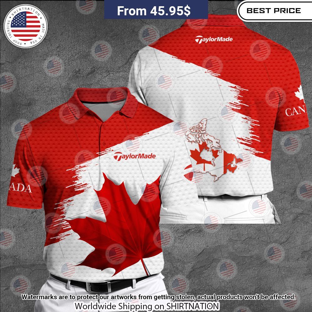 TaylorMade Canada Flag Polo Shirt You look fresh in nature