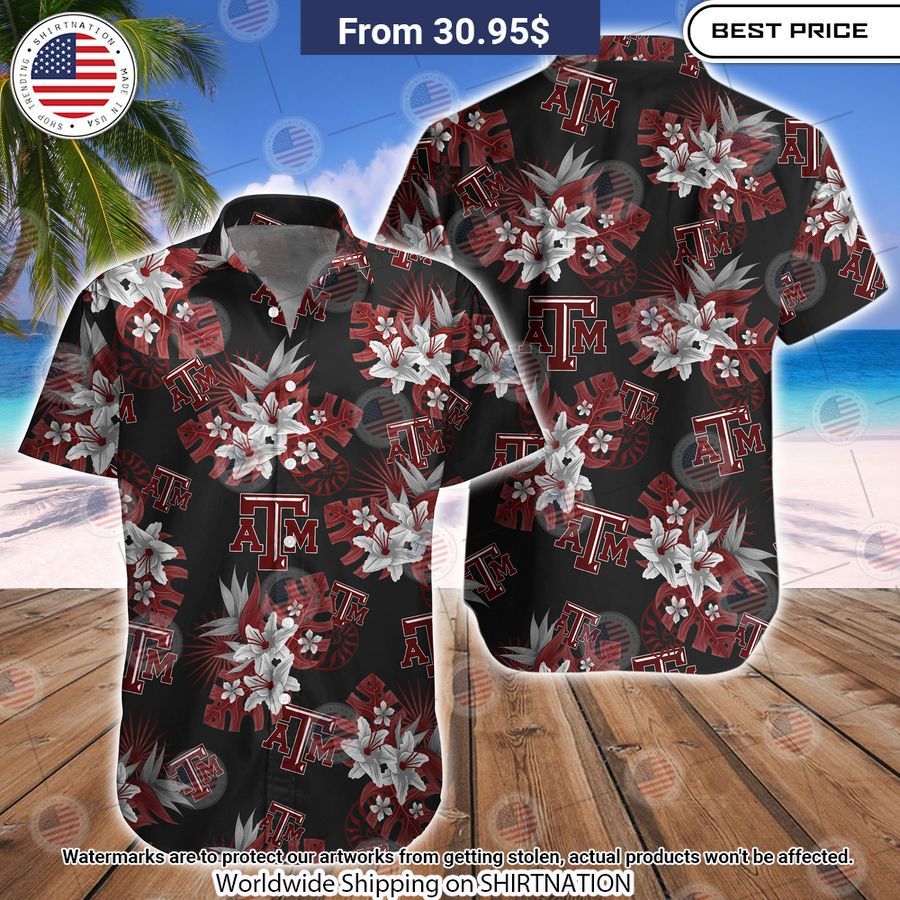 Texas A&M Aggies Football Hawaiian Shirt Natural and awesome