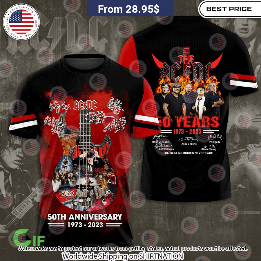 The ACDC 50 Years 1973 2023 Shirt Good look mam