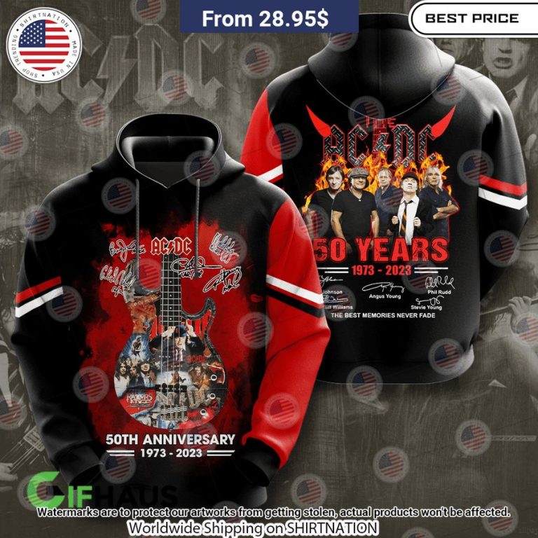 The ACDC 50 Years 1973 2023 Shirt Such a scenic view ,looks great.