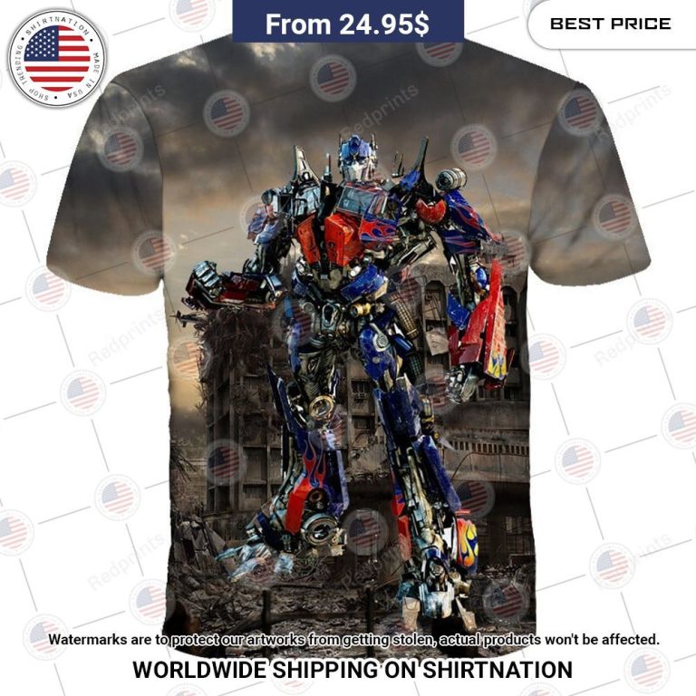 Transformers Optimus T Shirt Sizzling