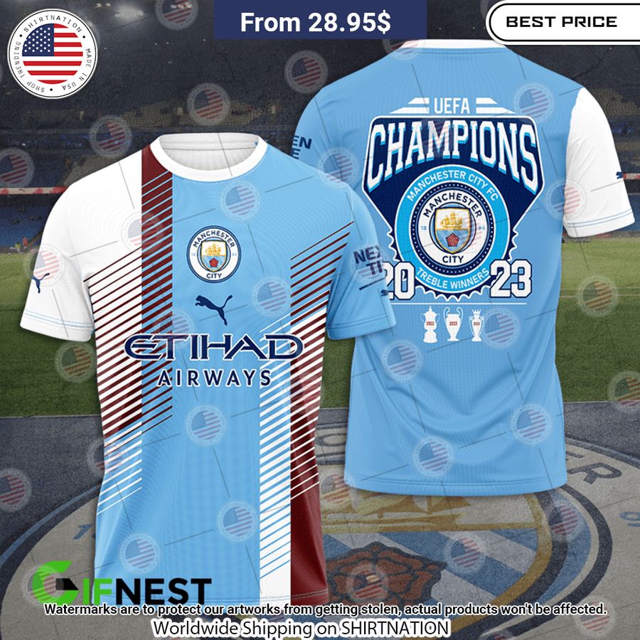 UEFA Champions 2023 Manchester City T Shirt Super sober