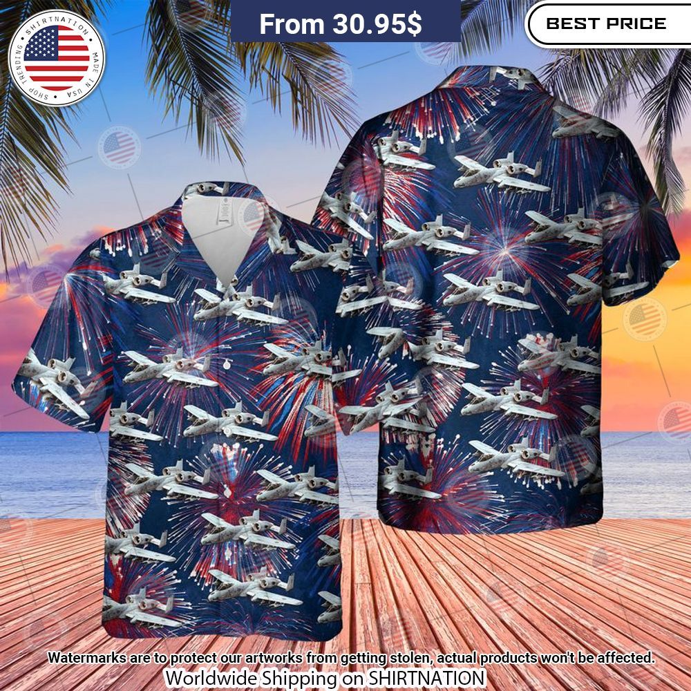 BEST US Air Force Fairchild Republic A-10 Thunderbolt II 4th of July Hawaii Shirt