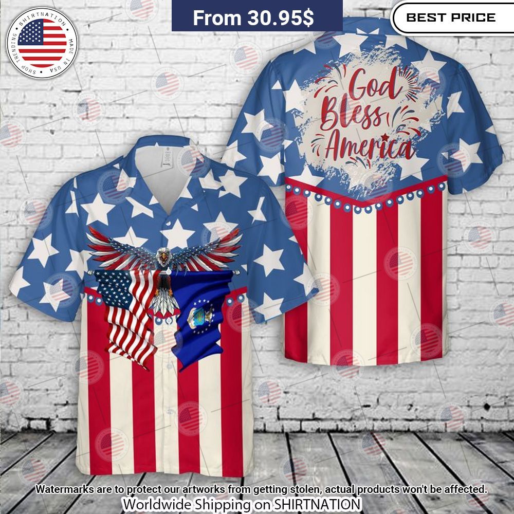 BEST US Air Force God Bless America 4th Of July Hawaii Shirt
