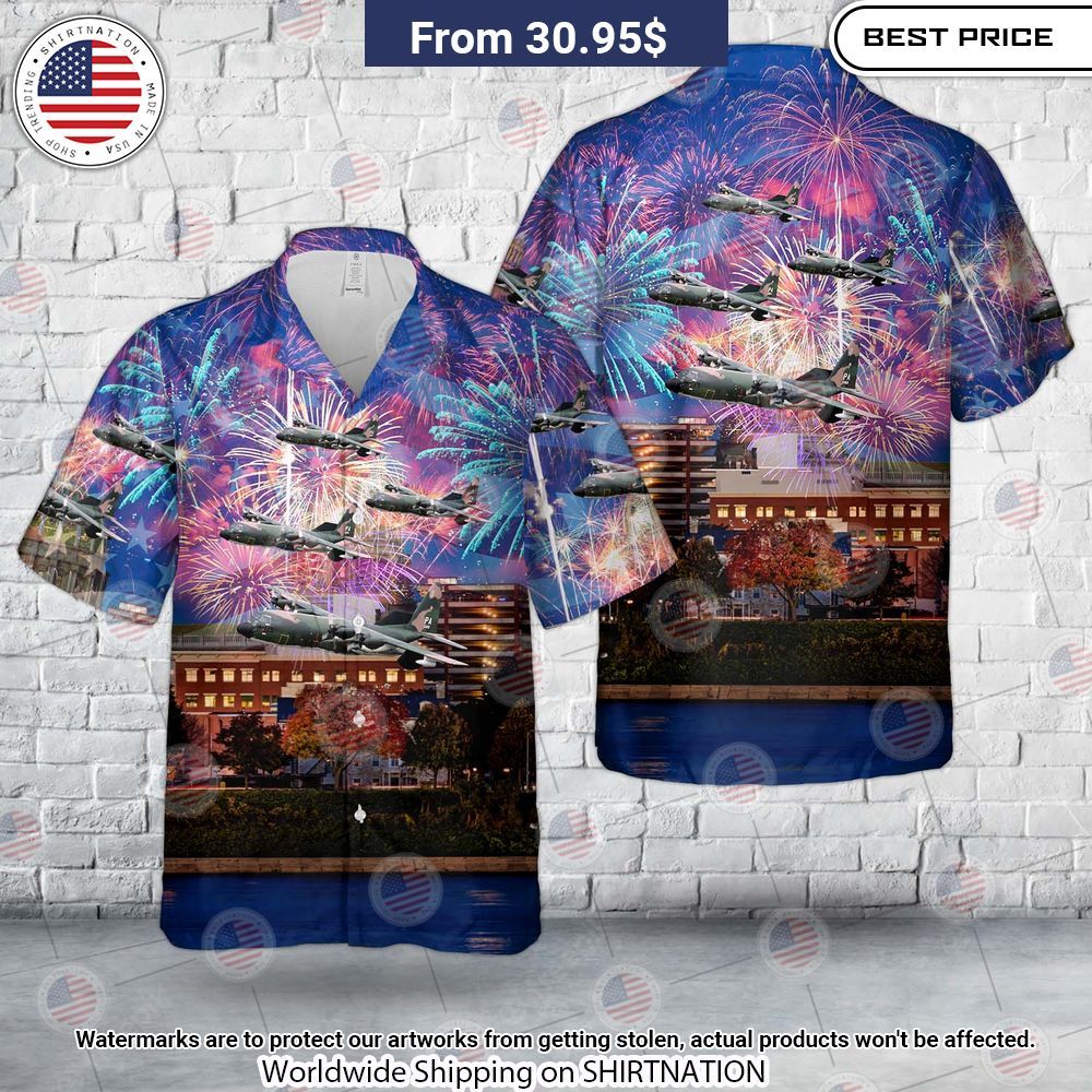 US Air Force Lockheed EC 130 4th Of July Hawaiian Shirt Handsome as usual