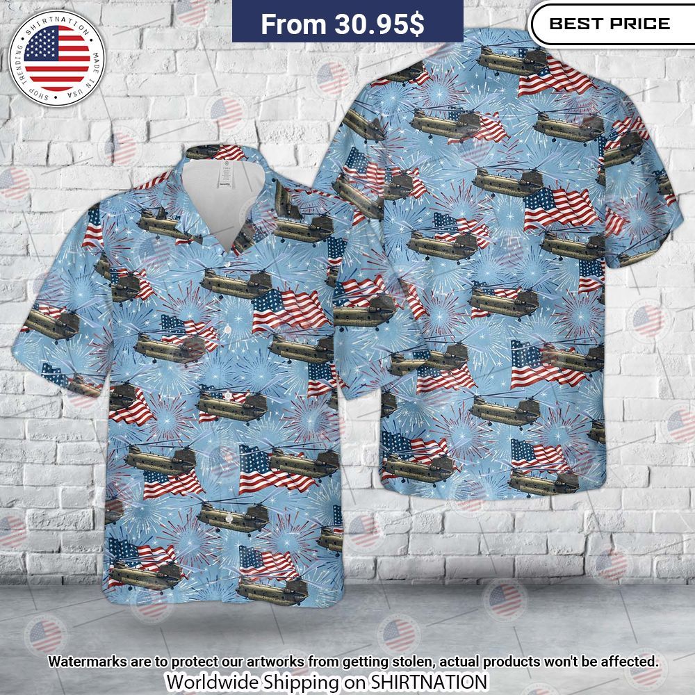 BEST US Army Boeing CH-47 Chinook US 4th Of July Hawaii Shirt