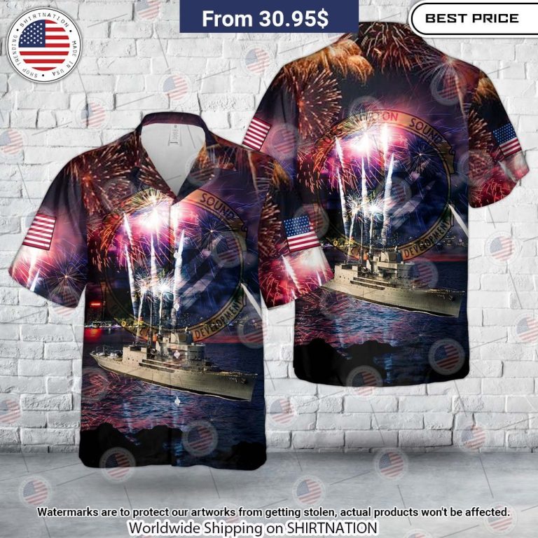 US Navy USS Norton Sound AV 11 AVM 1 4th Of July Hawaiian Shirt My friends!