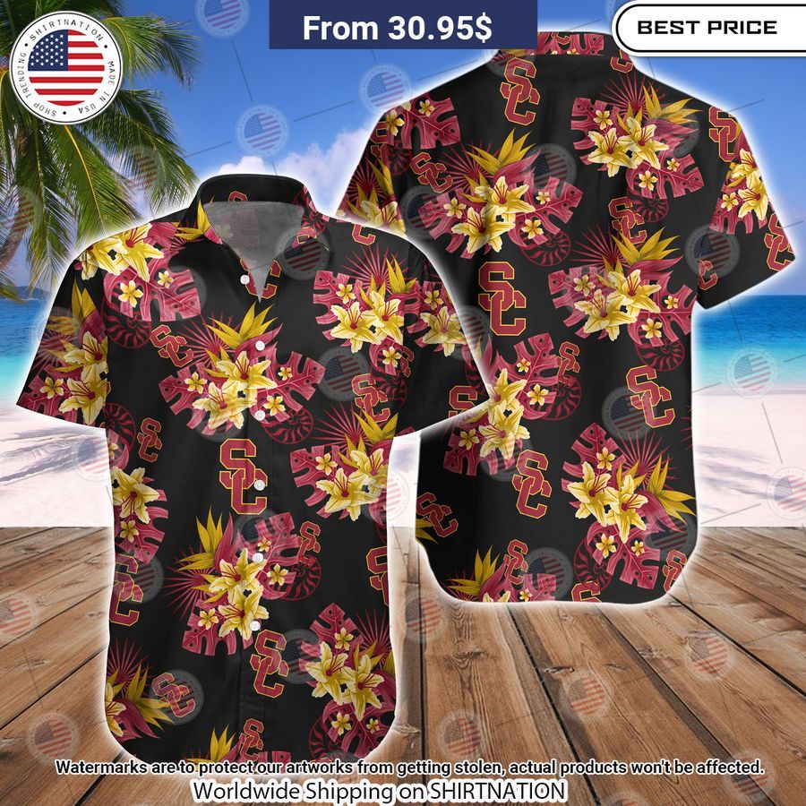 USC Trojans Football Hawaiian Shirt Natural and awesome