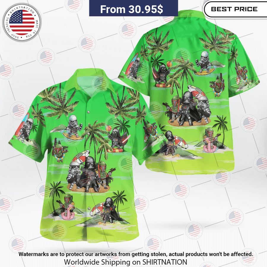 Vader Boba Fett Trooper Summer Time Hawaiian Shirt You look beautiful forever