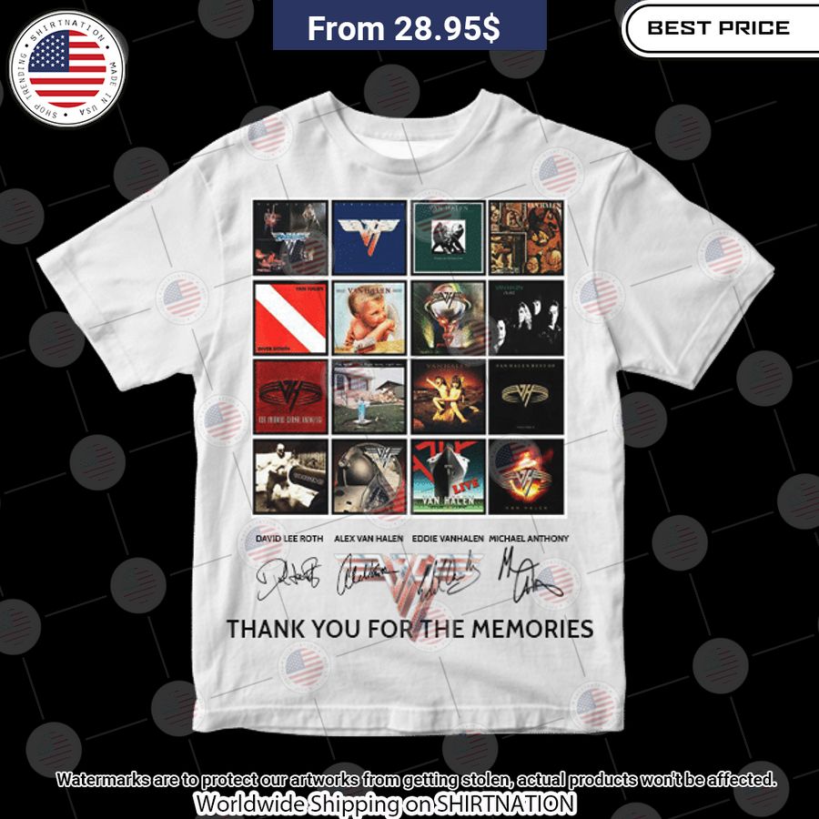 Van Halen Album Covers Thank You For The Memories Shirt Rejuvenating picture