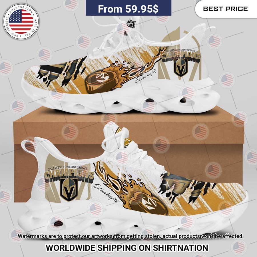 vegas golden knights 2023 western coference champions max soul shoes 1