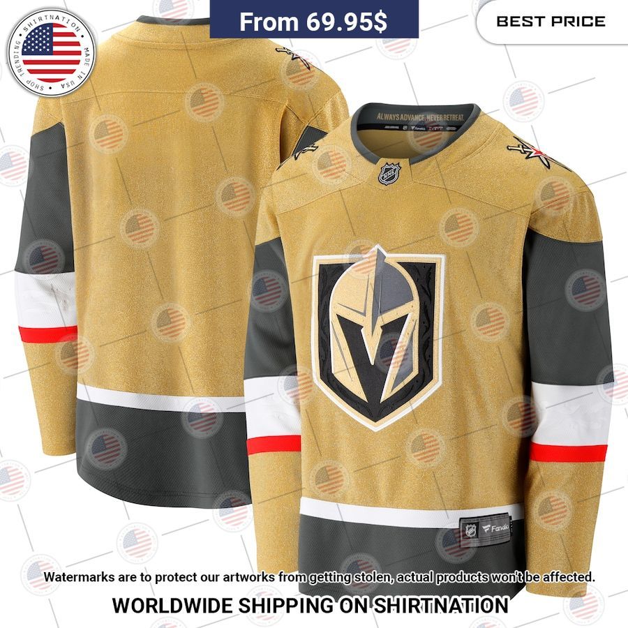 Vegas Golden Knights Home Gold Hockey Jersey Eye soothing picture dear
