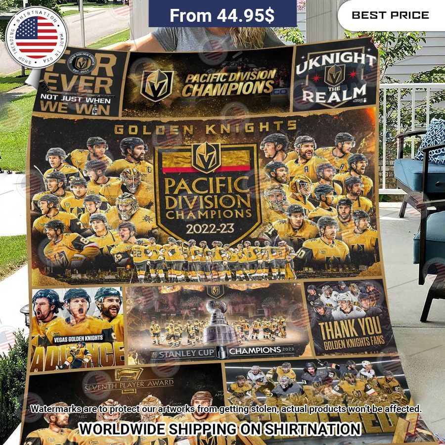 Vegas Golden Knights Pacific Division Champions 2022 23 Blanket Cool look bro