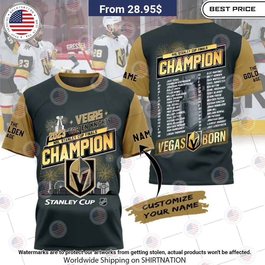 Vegas Golden Knights Stanley Cup Champions 2023 Custom Shirt Awesome Pic guys