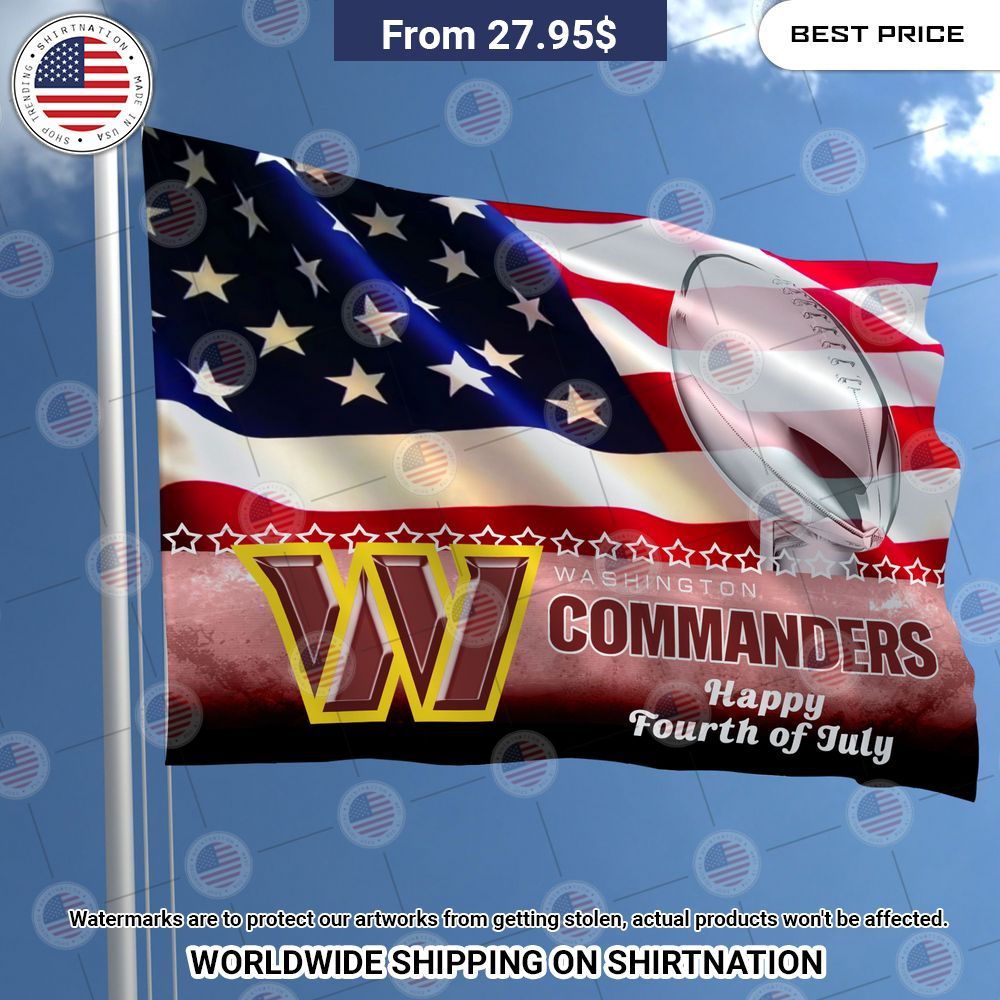 Washington Commanders Happy Fourth of July Flag Elegant picture.