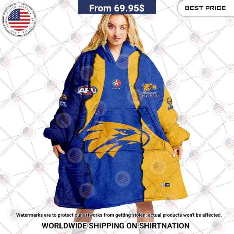 West Coast Eagles Mix Hoodie Blanket It is too funny