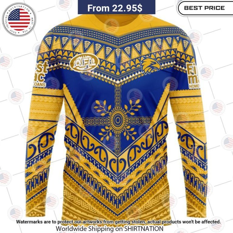 West Coast Eagles Pasifika Custom Shirt Cool look bro