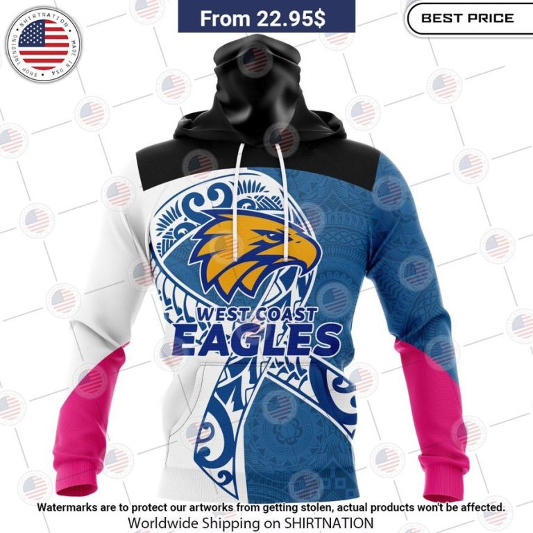 West Coast Eagles Samoa Fight Cancer Custom Shirt Nice Pic