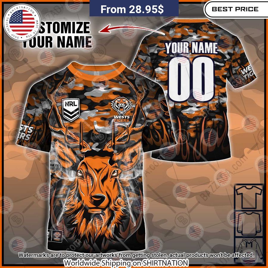 Wests Tigers Deer Hunting CUSTOM T Shirt You look handsome bro