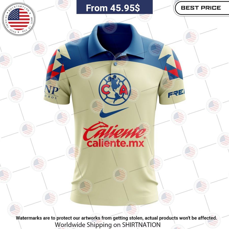 America 2023 2024 Home Liga MX Custom Polo Amazing Pic