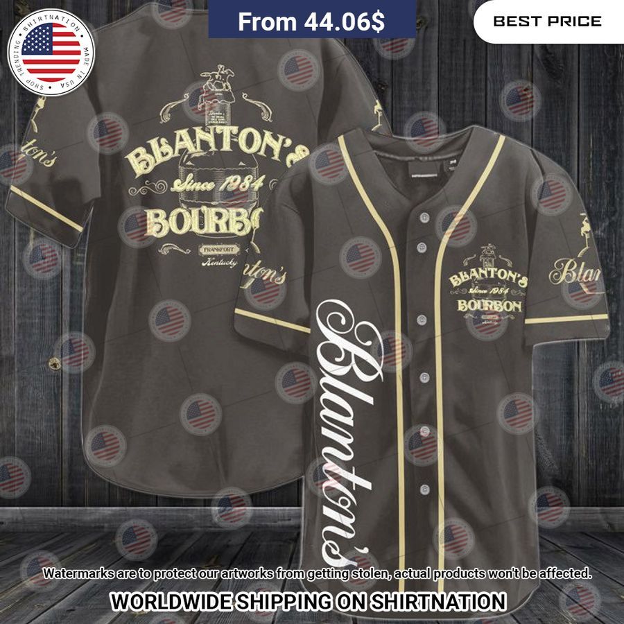 Blanton's Bourbon Baseball Jersey Nice shot bro