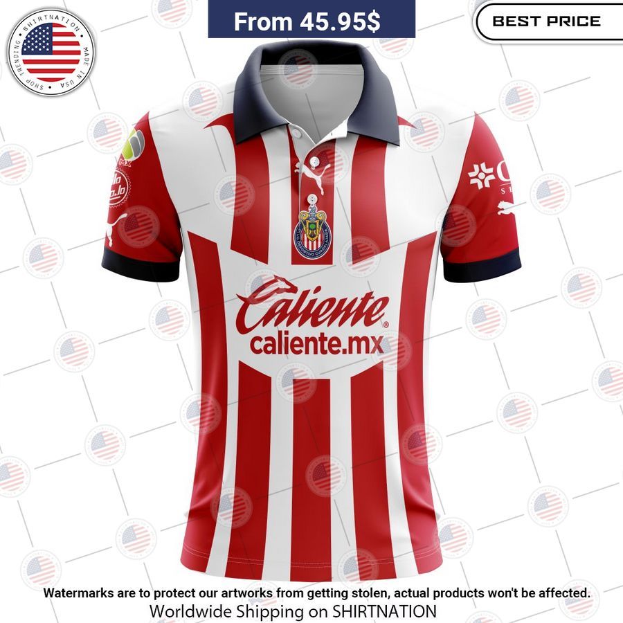 Chivas De Guadalajara 20232024 Home Liga MX Custom Polo • Shirtnation