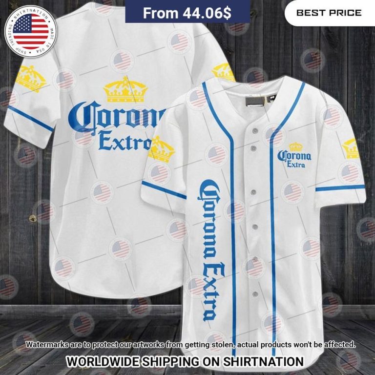 Corona Extra Baseball Jersey Long time