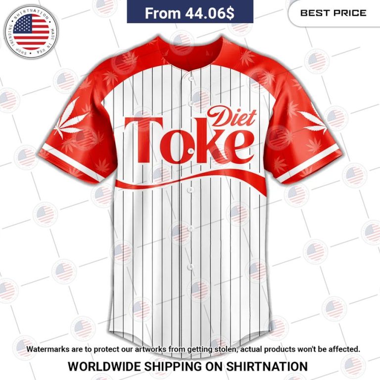 Custom Diet Toke 420 Baseball Jersey Coolosm