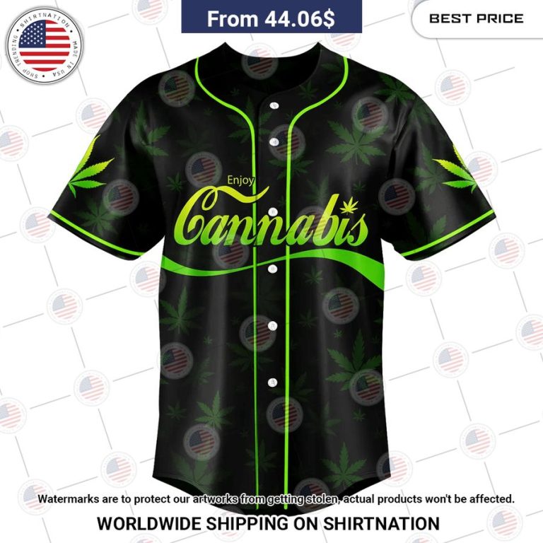 Custom Enjoy Cannabis 420 Baseball Jersey My favourite picture of yours