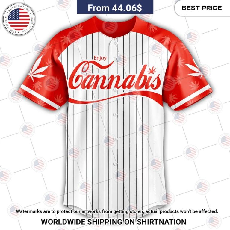 Custom Enjoy Cannabis Baseball Jersey You look fresh in nature