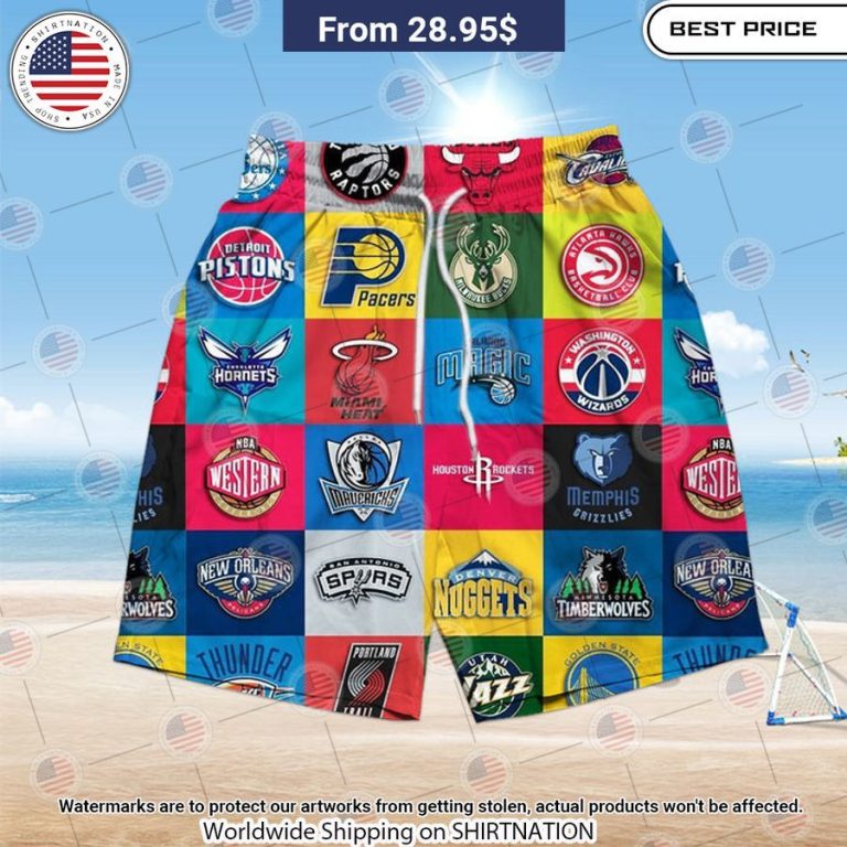 NBA Team Logos Beach Shorts Best picture ever