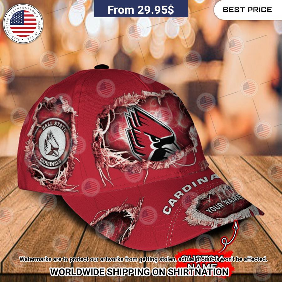 NCAA Ball State Cardinals Custom Cap Awesome Pic guys