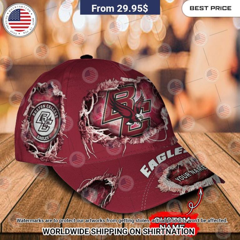 NCAA Boston College Eagles football Custom Cap Lovely smile