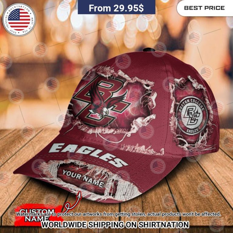 NCAA Boston College Eagles football Custom Cap Natural and awesome